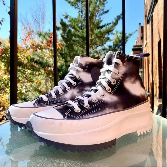 New Converse Run Star Hike Cloud Wash High Top White Sneakers Platform Shoe - Picture 7 of 14